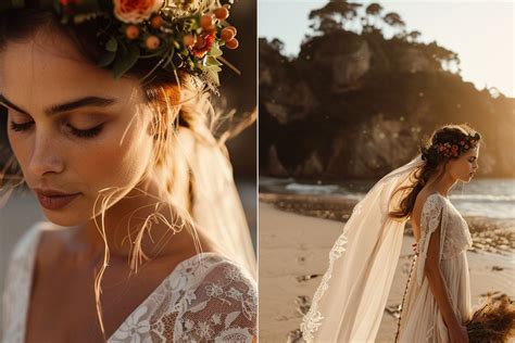 Boho-hajfonat tengerparti esküvőre