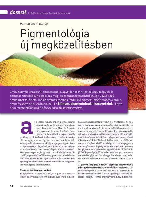 szőkítés mechanizmusa és pigmentek