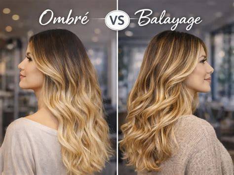 Balayage és ombré bemutató ábrázolása