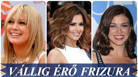 Nő különböző vállig érő frizurákkal