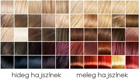 Szőke haj különböző árnyalatai