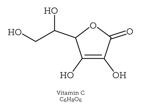C-vitamin molekula szerkezete
