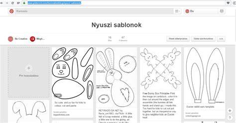 nyuszi sablonok és dekorációk vizuális összefoglaló