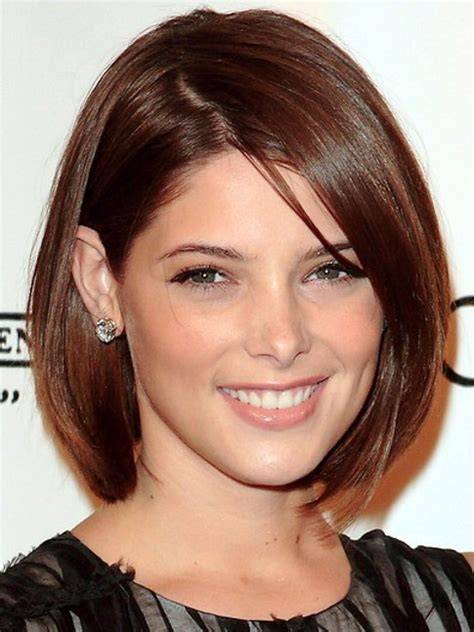 Ashley Greene chic bob and swept bangs