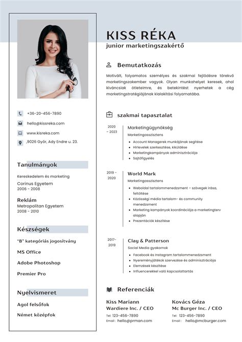Infografika: Fodrász önéletrajz minták áttekintése