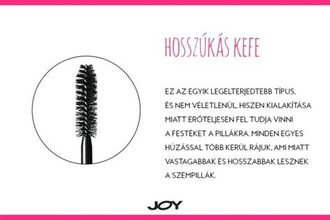Különböző szempillaspirál kefék típusai