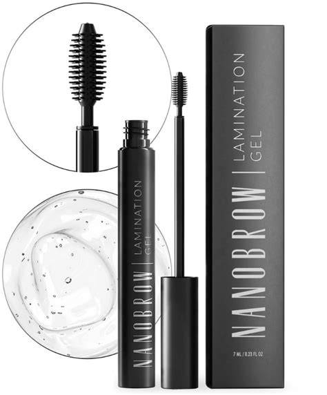 Infografika: Nanobrow Laminating Gel hatásvonalai és alkalmazási lépései