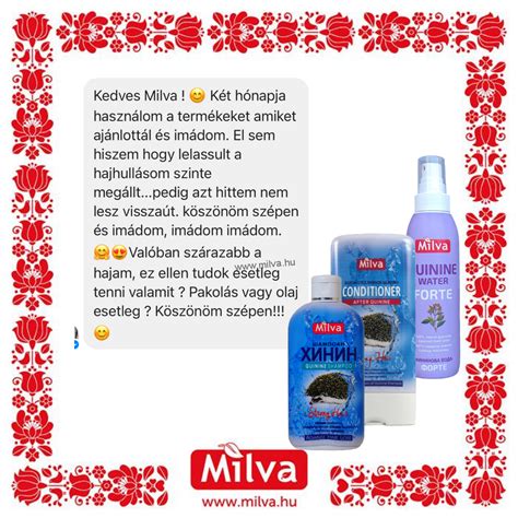 Milva kinin avokádó sampon illusztráció