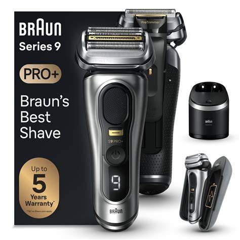 Braun Series 9 borotva és Clean&Charge egység felépítése