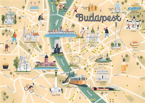 Map: Budapest kerületeinek építészeti kapcsolatai