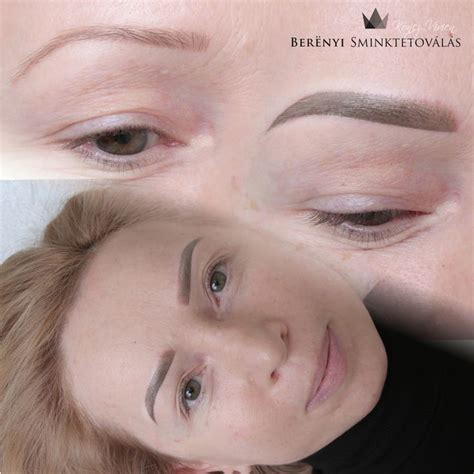 Elégedett ügyfél szemöldöktetoválás után