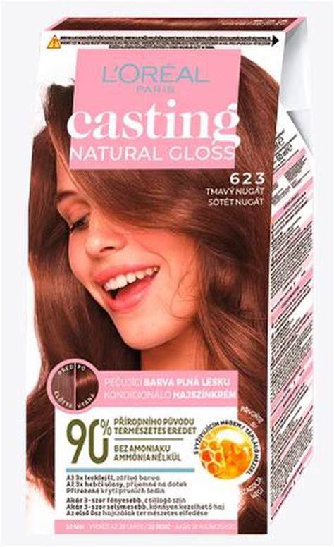 Infografika: L'Oréal Casting Natural Gloss színeredmény és fényesség