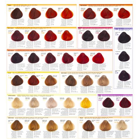 Színskála a hajfestéshez