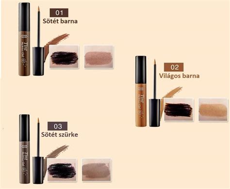 Szemöldökfesték színek
