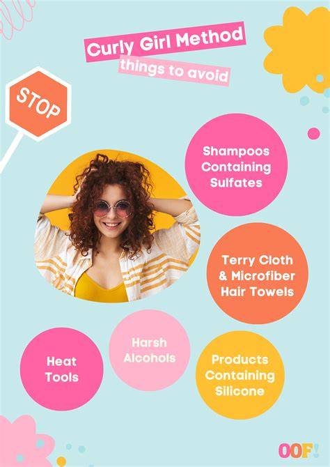 Curly Girl módszer összefoglaló infographic