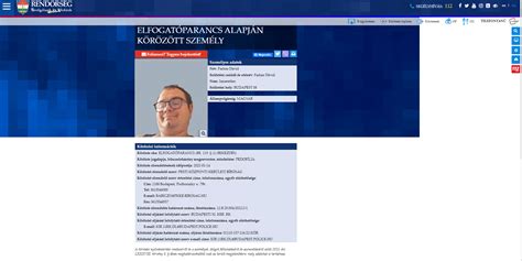 Keresett személy leírása