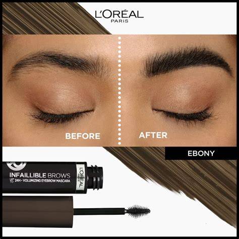 Infografika a L’Oréal Infaillible Brows használatáról: hogyan felépíteni a természetes szemöldököt