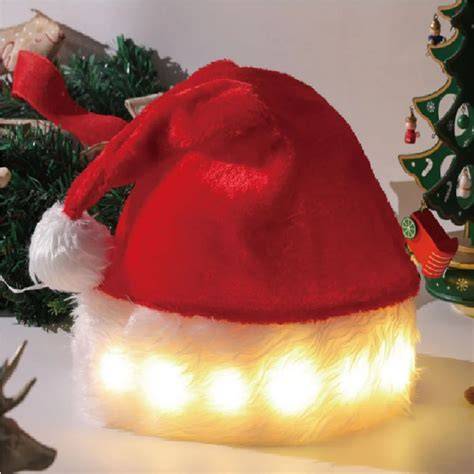 LED égősorral díszített sapka vagy fejfedő