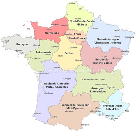 Térkép Franciaországról