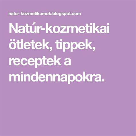 kozmetikai receptek hajpakolas oldal