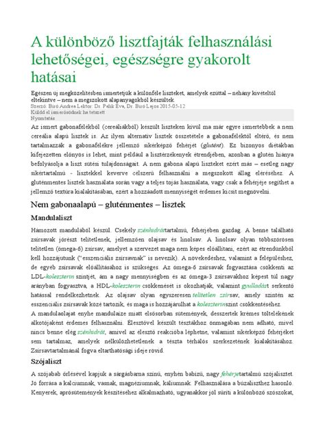 különböző lisztfajták