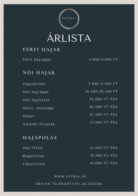 Infografika: Szalon szolgáltatások és helyszínek elérhetőségei
