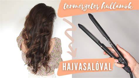 Illusztráció: hajvasalóval hullámok létrehozása