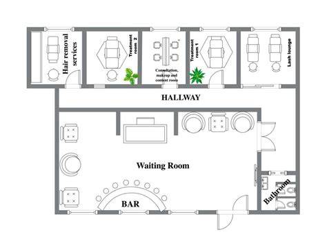 inforgraphics for salon layout and consultation corner