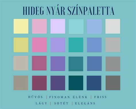 vízparti nyár színpaletta