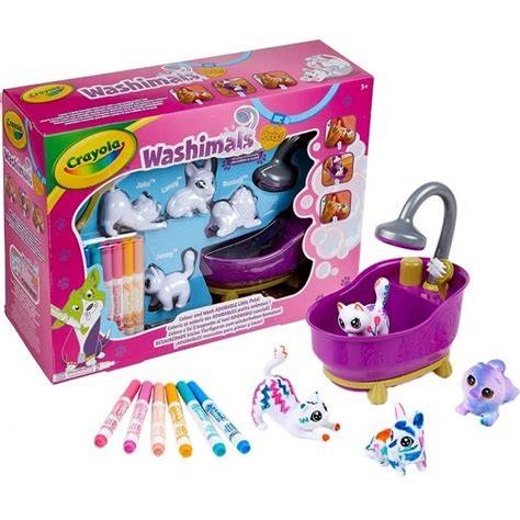 Crayola Washimals illusztrációs fotó: kimosható állatkák és kincsesláda