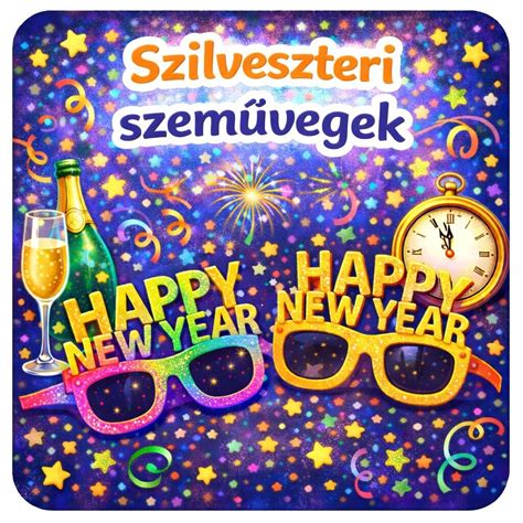 Szilveszteri szemüvegek és maszkok