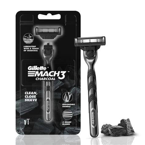 Gillette Mach3 Charcoal aktív szénnel