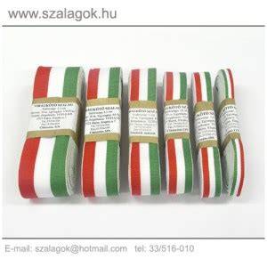Nemzeti színű szalagok különböző anyagokban és szélességekben