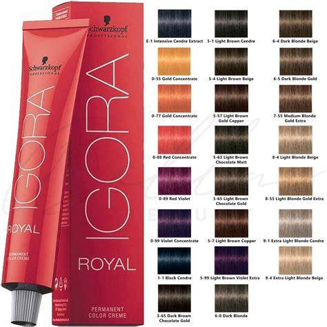 Schwarzkopf Igora Royal színkártya minták