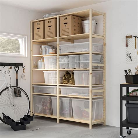 IKEA IVAR és BROR tárolórendszerek SAMLA dobozokkal