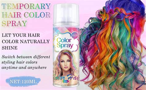 Illustration of various hair color products and their forms (spray, shampoo, cream)