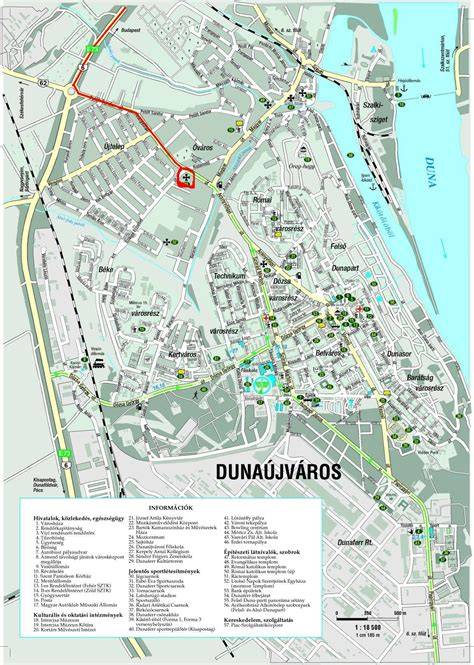 Általános térkép a Dunaújváros belvárosi szépségszalonjairól