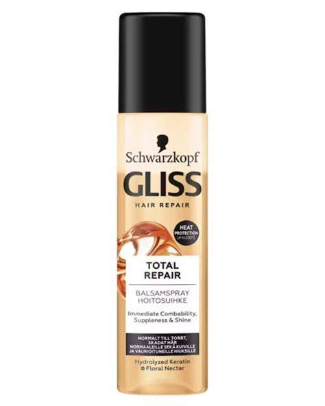Képernyőképes arányok a Gliss Total Repair termékcsaládból