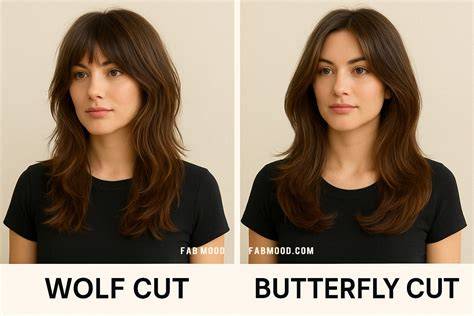 trendfrizurák: pillangóvágás, wolf cut, V alak