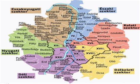 Budapesti agglomeráció térképe