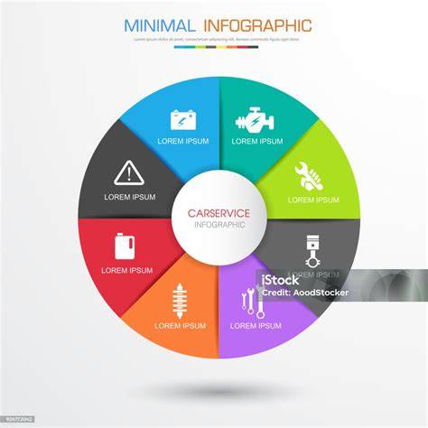 Színes fodrászati készletek infografika