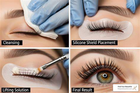 Infografika a lash lifting process