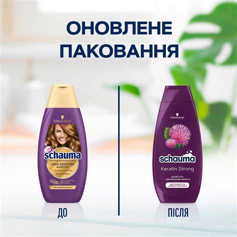Schauma keratin sampont bemutató infographic