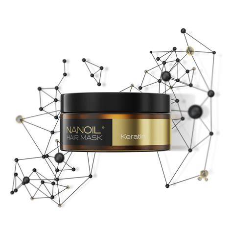 Nanoil Keratin Hair Mask hatékonyságát vizuálisan bemutató infographic