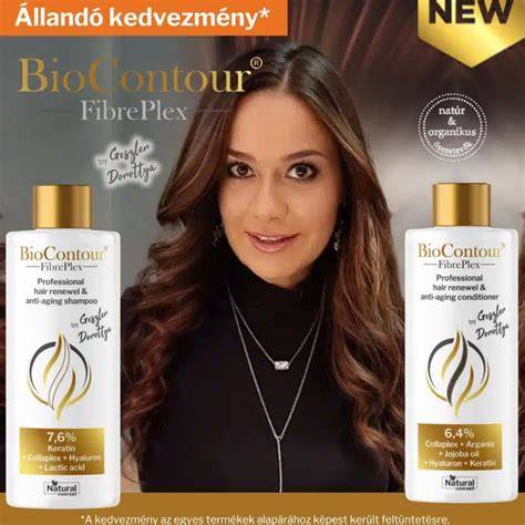 Hajápolási összetevők vizuális összefoglalója: hidrolizált jojoba-észter, kenderkivonat, rizsfehérje, rozmaringolaj, borsmentaolaj