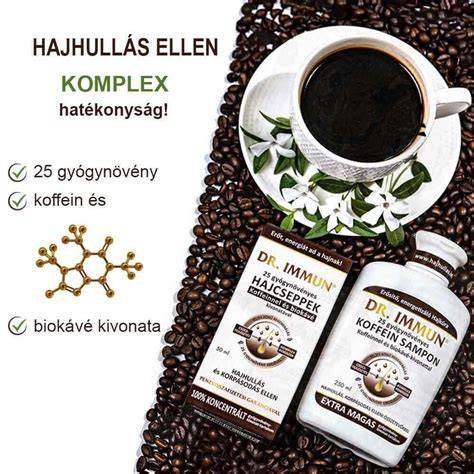 hajhullás elleni koffein grafika