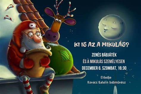 Mikulás érkezése bábjáték színházban