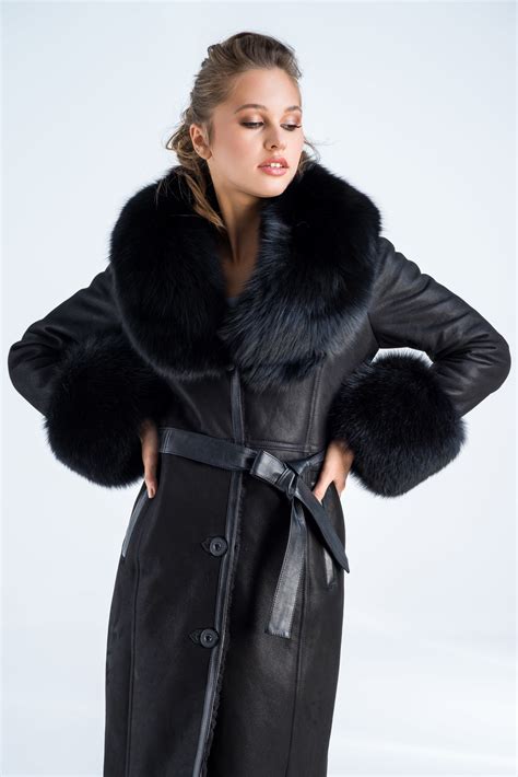 Luxus róka prémes kabát nőnek