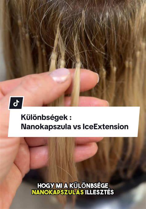 Ábra: klipszes és ragasztásos hajhosszabbítás közti különbségek