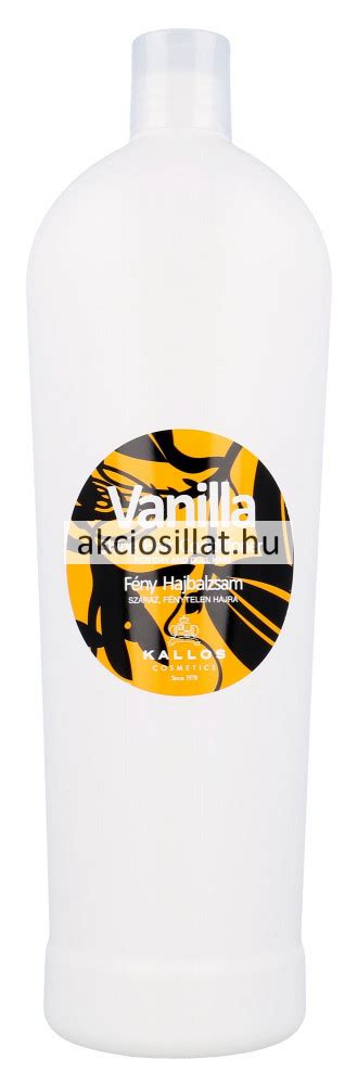 Kép a Kallos Vanilla Vanília Fény Hajbalzsam 1000ml-es flakonjáról